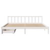 vidaXL Bedframe zonder matras massief grenenhout wit 180x200 cm