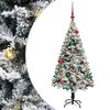 vidaXL Kunstkerstboom met 150 LED Wit 150 cm PVC en Staal en Kunststof
