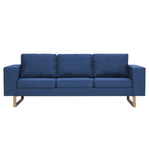 vidaXL Driezitsbank stof blauw