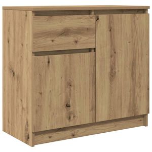 vidaXL Dressoir lade 71x35x65 cm spaanplaat artisanaal eikenkleurig