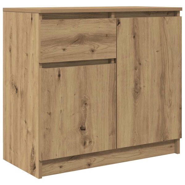 vidaXL Dressoir lade 71x35x65 cm spaanplaat artisanaal eikenkleurig