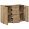 vidaXL Dressoir 88x30x64 cm bewerkt hout artisanaal eikenkleur