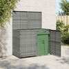 vidaXL Containerberging dubbel 148x77x111 cm poly rattan antraciet