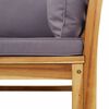 vidaXL 6-delige Loungeset met kussens massief acaciahout