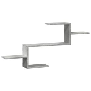 vidaXL Wandschap 104x15x49 cm bewerkt hout betongrijs
