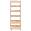 vidaXL Houtblokhouder met wielen 40x49x110 cm massief grenenhout