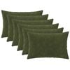 vidaXL Kussensloop 6 pcs HEERLEN Groen 30 x 50 cm Microfiber Fleece