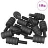 vidaXL Standoff Schroef 4865 st Zwart M4 Rubber en Staal