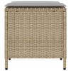vidaXL 4-delige tuinbankset met kussens beige polyrotan