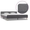 vidaXL Bedframe stof lichtgrijs 180x200 cm