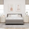 vidaXL Boxspringbed met matras met hoofdeinde Taupe 140 x 190 cm Stof