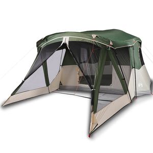 vidaXL Tent met luifel 4-persoons waterdicht groen