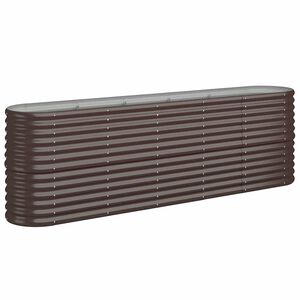 vidaXL Plantenbak 224x40x68 cm gegalvaniseerd staal bruin