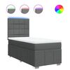 vidaXL Boxspring met matras stof donkergrijs 100x200 cm