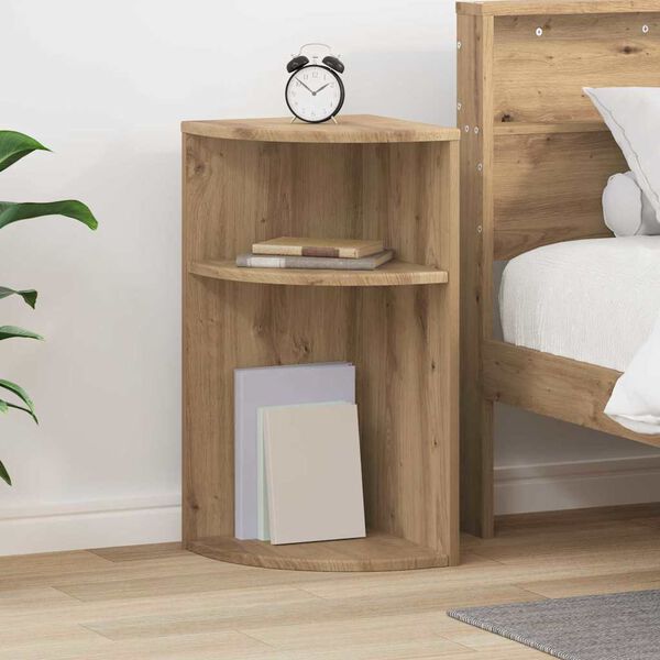 vidaXL Bijzettafel Artisan Eiken 29,6 x 29,6 x 60 cm Bewerkt hout