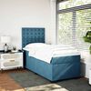 vidaXL Boxspring met matras fluweel blauw 90x190 cm