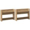 vidaXL Schoenenkast 2 st 81 x 18 x 60 cm Bewerkt hout Artisan Eiken
