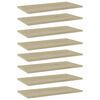 vidaXL Wandschappen 8 st 60x30x1,5 cm spaanplaat sonoma eikenkleurig