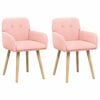 vidaXL Eettafelstoelen 2 st Boucl&eacute; Roze 59 x 57 x 85 cm