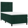 vidaXL Boxspring met matras fluweel donkergroen 80x200 cm