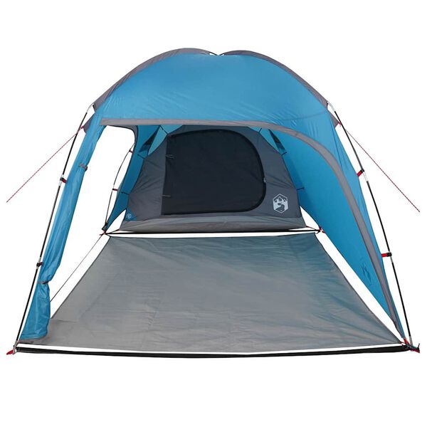 vidaXL Tent met dak Blauw 370 x 230 x 185 cm Polyester en glasvezel