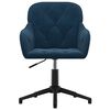 vidaXL Eetkamerstoelen draaibaar 2 st fluweel blauw
