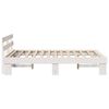 vidaXL Bedframe met hoofdeinde Wit 150 x 200 cm Massief grenenhout