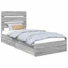 vidaXL Opslag bed met lade Grijs Sonoma 90 x 190 cm Bewerkt hout