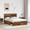 vidaXL Bedframe met hoofdeinde Oudhout 150 x 200 cm Massief grenenhout