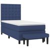 vidaXL Boxspring met matras stof blauw 80x200 cm