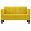 vidaXL Loveseat bank geel 111 cm fluweel