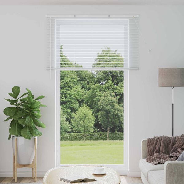 vidaXL Venetiaanse Blind Verstelbaar Wit 213 x 160 cm PVC