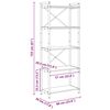 vidaXL Boekenkast Oud hout 60 x 30 x 155 cm Bewerkt hout