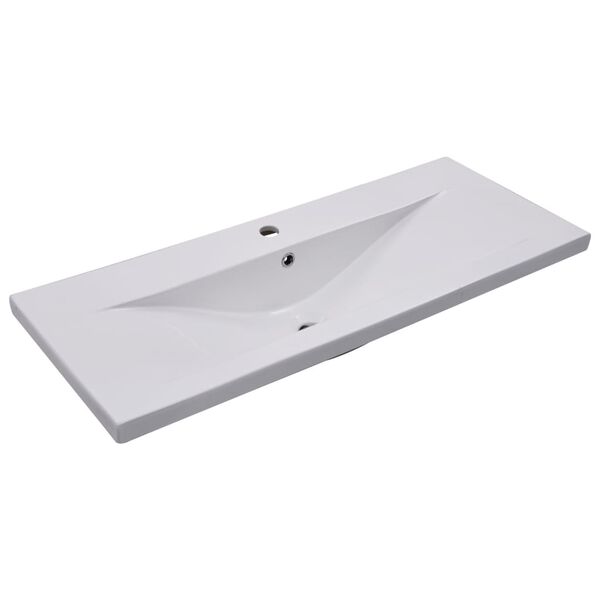 vidaXL Inbouwwastafel 101x39,5x18,5 cm keramiek wit