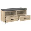 vidaXL Halbank met kussen met lade Sonoma Eiken 100 x 38 x 46 cm