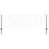 vidaXL Euro-hek met palen 25 x 0,8 m PVC-Coated Staal Groen Mesh