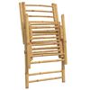 vidaXL Tuinstoelen 6 st inklapbaar met kussens bamboe crèmewit