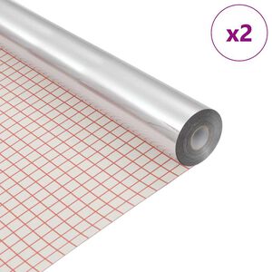 vidaXL Zelfklevende Spiegelfilm 60 x 100 cm 2 st zilver PET