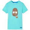 Kindershirt met korte mouwen 128 zeeblauw