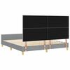 vidaXL Bedframe met hoofdeinde Lichtgrijs 180 x 200 cm Stof