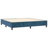 vidaXL Boxspring met matras en LED fluweel donkerblauw 200x200 cm