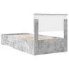 vidaXL Bedframe met hoofdeinde Beton Grijs 90 x 190 cm Bewerkt hout