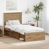 vidaXL Bedframe Ambachtelijk eiken 90 x 190 cm Massief grenenhout