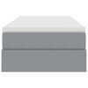 vidaXL Opslag bed met matras Lichtgrijs 90 x 200 cm Polyester