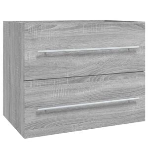 vidaXL Wastafelkast 60x38,5x48 cm bewerkt hout grijs sonoma eikenkleur