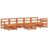 vidaXL Tuin loungeset 8 pcs Wasbruin Massief grenenhout