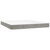 vidaXL Pocketveringmatras medium 160x200x20 cm fluweel lichtgrijs