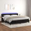 vidaXL Boxspring met matras en LED fluweel zwart 200x200 cm