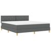vidaXL Boxspring bed met matras Donkergrijs 180 x 200 cm Stof
