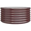 vidaXL Plantenbak 80x80x36 cm gegalvaniseerd staal bruin
